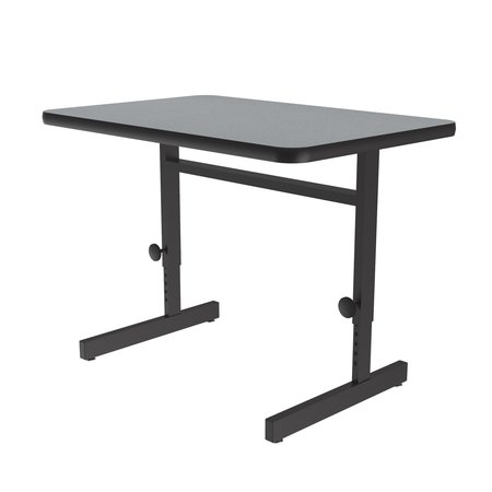 CORRELL Rectangle Econoline Adjustable Height Computer Desk and Training Table, 24" X 48" X 21" to 29" CSA2448-15